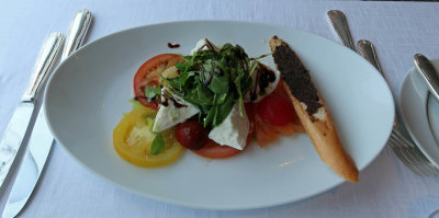 Caprese Salad at Aqualina Restaurant on the Azamara Pursuit