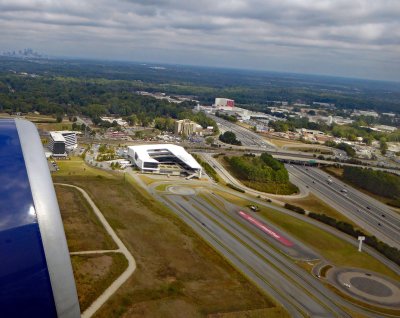 Flying over the Porsche Experience Center in Atlanta