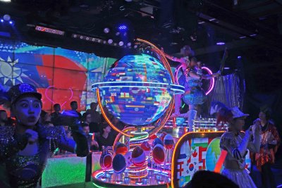 Salute to countries of the world at the Robot Restaurant