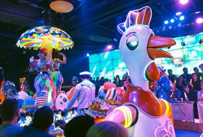 Giant Chicken with eggs of the world at the Robot Restaurant
