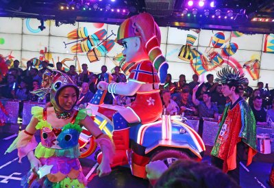 Some strange costumes at the Robot Restaurant in Tokyo