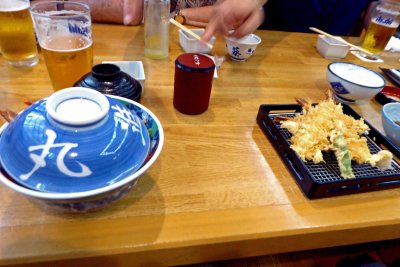 Lunch at Tempura Restaurant in Tokyo