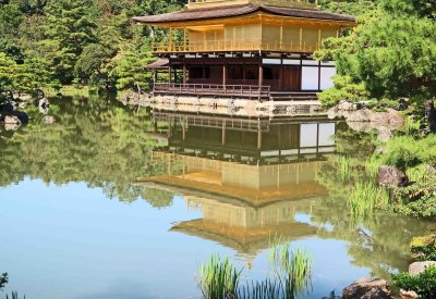 The Golden Pavilion was built as a retirement dwelling for Shogun Yoshimitsu