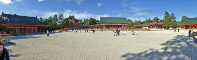 Panorama of the Heian Shrine courtyard