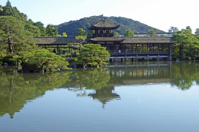 Taihei-kaku is a wooden bridge in the Garden of the Heian Shrine