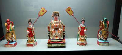 Chinese sea goddess Matsu and her two guardians