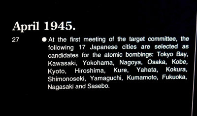 Interesting information in the Atomic Bomb Museum in Nagasaki