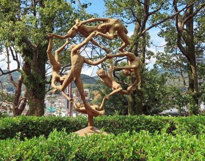 Monument donated by the USA to the 'Peace Symbols Zone' in the Peace Park, Nagasaki