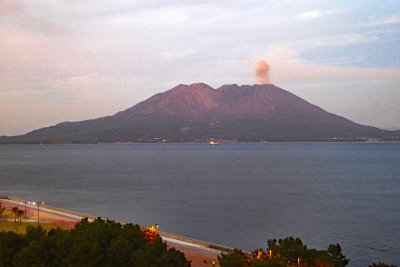 Sakurajima smokes constantly, and minor eruptions often take place multiple times per day