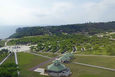 View of Peace Memorial Park from museum observation tower