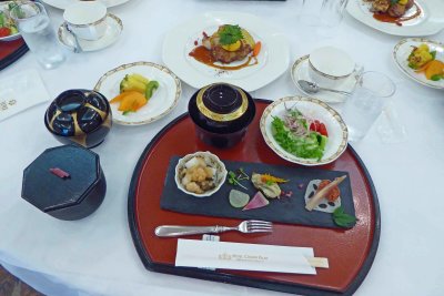 Japanese lunch at Crown Plaza Hotel, Kitakyushu, Japan
