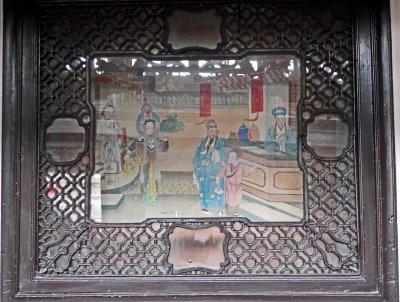 Painting on the wall of the theater in the Shi Family Mansion