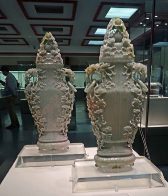 Paired Jade vessels from the Qing Dynasty are very rare