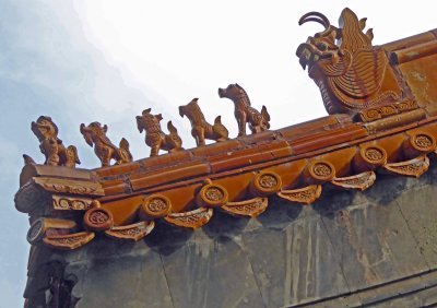 Roof ornaments on Tianjin Confucian Temple