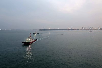 Sailing away from Tianjin, China
