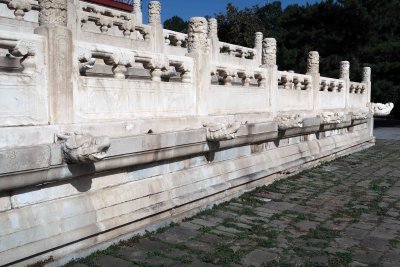 Dragon-head-shaped stone drainages at the Hall of Heavenly Favors at Ming Tombs