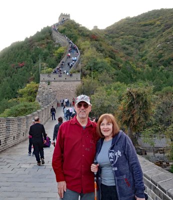 Ready to climb the Great Wall of China at Juyongguan