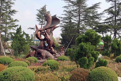Sculpture outside Ocean Park, Dalian, China