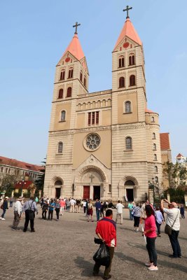 St Michael's Cathedral (built by German missionaries in 1934) in Qingdao, China