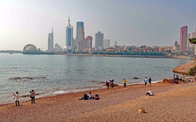 Qingdao, China viewed from Pier Park
