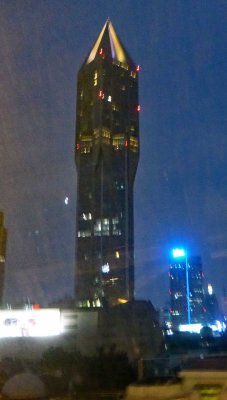 'Tomorrow Square' skyscraper at night