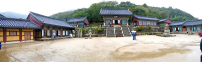 Panoramic view of Beomeosa Temple compound, Busan, Korea