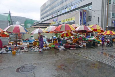 Outside market in Busan, Korea