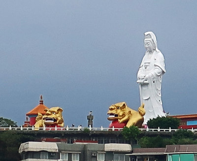 The Goddess Guanyin Statue in Keelung is 74 feet tall