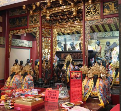 Inside the Xia-Hai City God Temple in Taipei, Taiwan