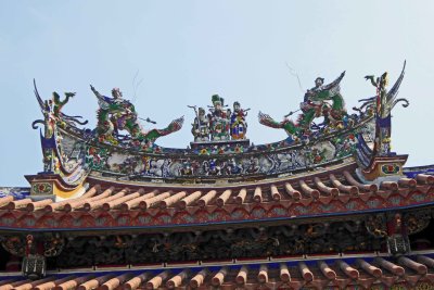 Roof on the main hall of the Mazu Temple of Tainin