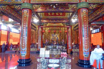 Inside Bao Sheng Da Di Temple at Lotus Pond