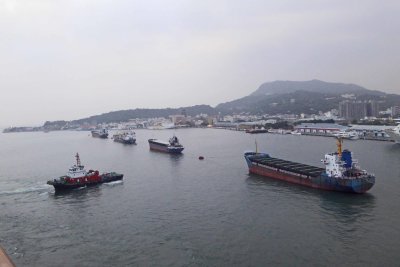 The Port of Kaohsiung is the largest harbor in Taiwan