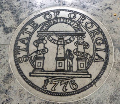 GA State Seal on Manila Memorial Walkway