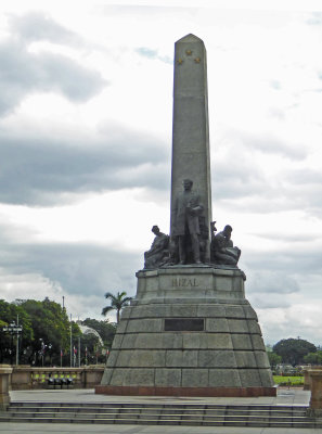 Rizal Monument in Manila sits above the remains of Jose Rizal (Filipino Nationalist)