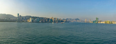 Hazy Hong Kong skyline