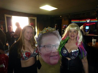 Jennifer & Susan with Flat Amy at Good Friends Bar