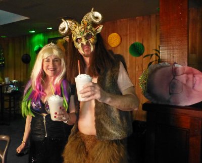 Drinking separators at Good Friends Bar on Saturday