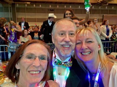 Nancy, Bill, Mel at Endymion Extravaganza