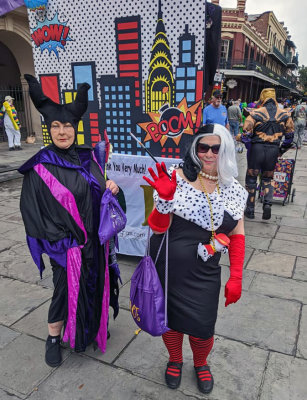 Maleficent & Cruella on Fat Tuesday