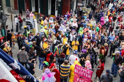 End of KOE Parade at Tropical Isle on Bourbon Street
