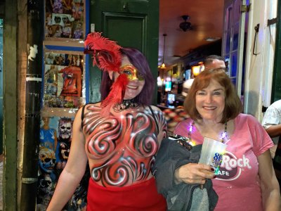 Body painting on St. Peter St