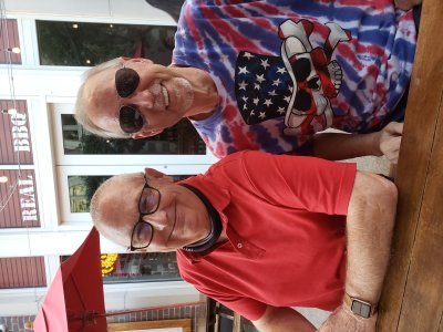 Bill with Stepbrother, Gary, at Virgil's