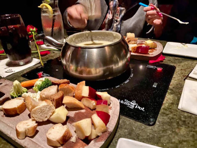 Enjoying Fondue