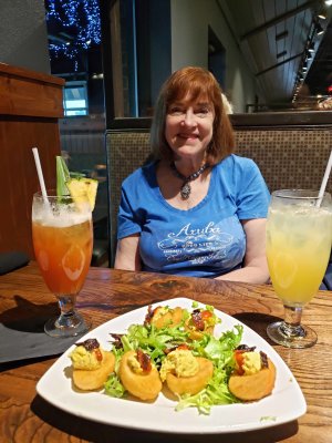 Fried Deviled Eggs and Drinks at Local Goat in Pigeon Forge