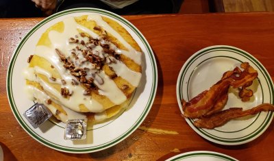 Sticky Bun Pancakes at Flapjack's in Pigeon Forge