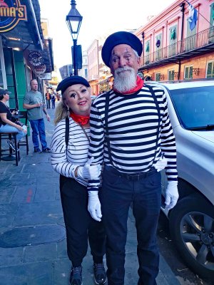 Friends did a great job as mimes