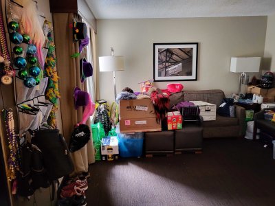 Organizing Hotel Room for 12 Days in New Orleans
