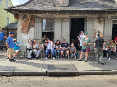 Post-wedding meet-up at Lafitte's Blacksmith Shop