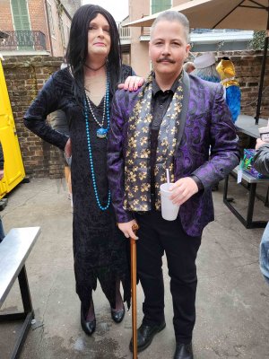Morticia and Gomez at Lafitte's