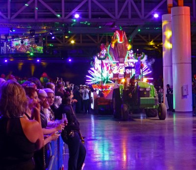 Krewe of Orpheus Float entering the Convention Center